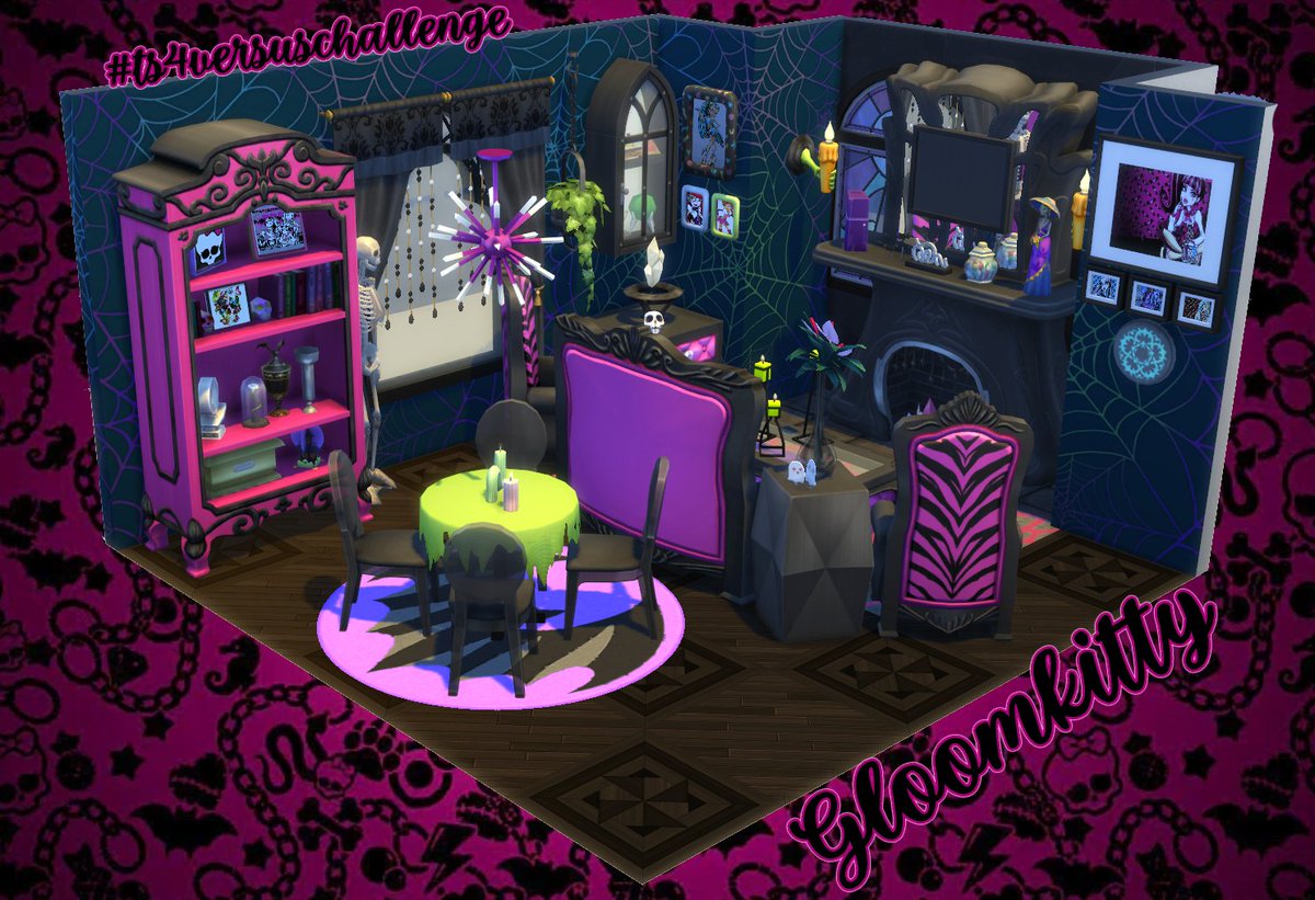 The_Gloomkitty's tweet photo. My Living Room entry for the VS. Challenge by @patasims_design
Barbie Vs. Monster High
Gallery: Gloomkitty
#ts4versuschallenge #SimsCreatorsCommunity #simsbuild #sims4challenge #TheSims4BuildingChallenge #RoomChallenge #ShowUsYourBuilds #Maxis #TheSims4 #ElectronicArts https://t.co/iFuCOMqyvO
