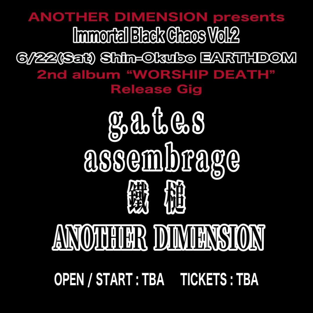 6.22 ANOTHER DIMENSION 2
nd album リリースgig