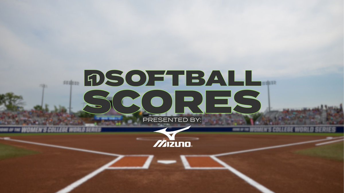 Stay up to date on all of the #D1Softball action with our #D1Scores page 🥎 

Powered by @643Charts
Presented by @MizunoSportsUSA

🔗 d1sb.co/2MYlUGj