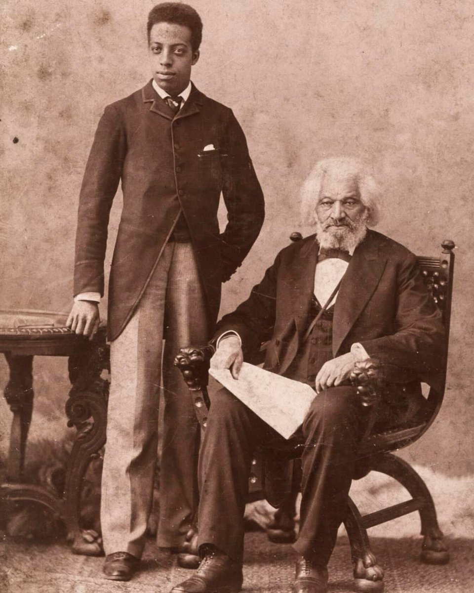 AfricanArchives's tweet photo. Joseph Douglass, Director of the Department of Music at Howard University and his Grandfather Frederick Douglass. https://t.co/4Bv9cCwxu7