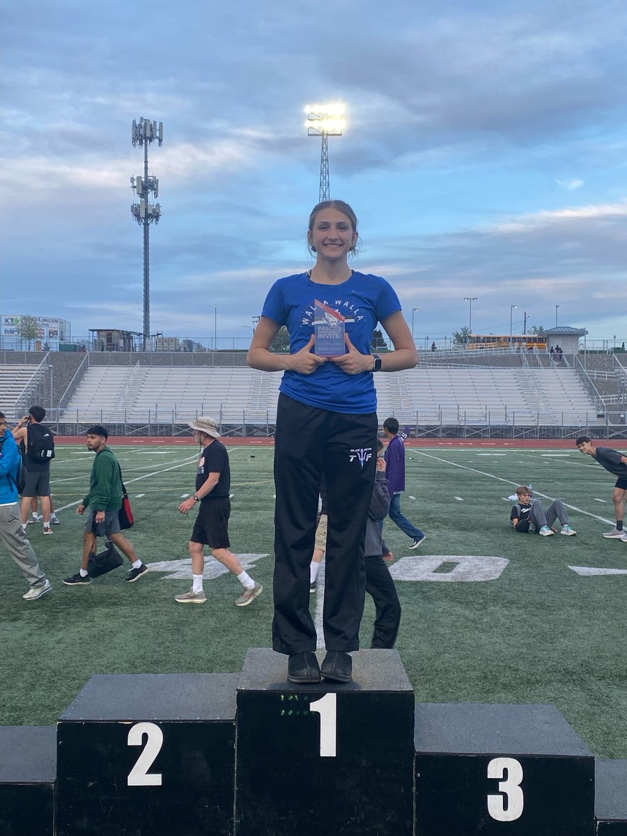 Pasco Invite athlete of the meet.  Three school records.  Senior Ashlyn Nielson. Awesome.