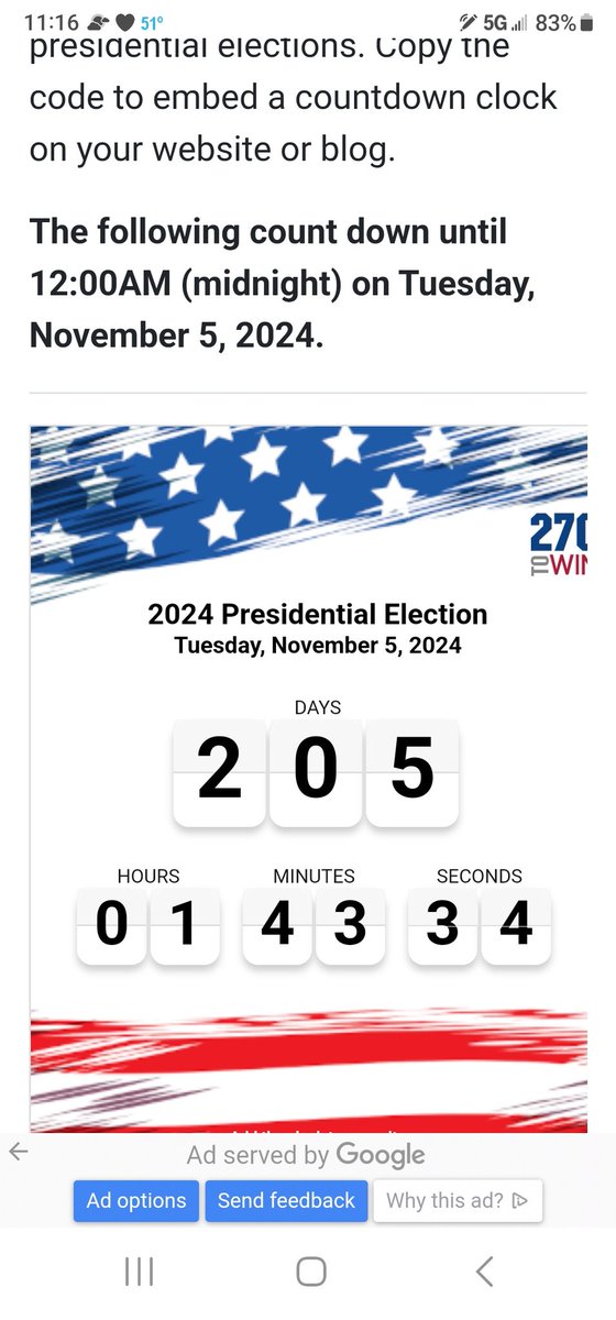 The election clock.