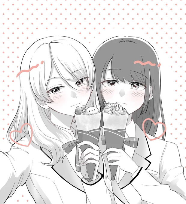 はじめと愛理
放課後クレープ食べに行ってほしい 