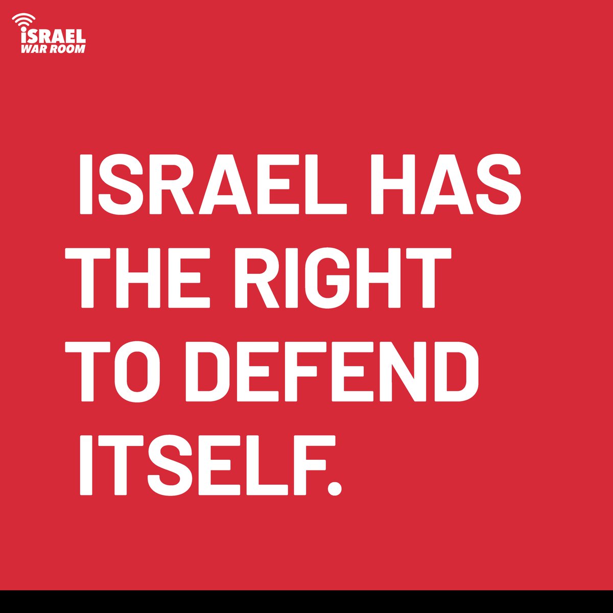 Israel has the right to defend itself — and it will. (6/6)