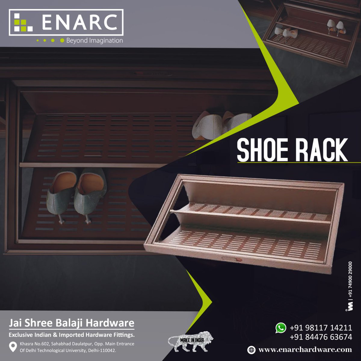ibais_hardware's tweet photo. JAI SHREE BALAJI HARDWARE (DELHI)
For enquiry via WhatsApp click:
https://t.co/KHyaRrJgfV
Mr Ankit Aggarwal:- +91 98117 14211
Mr Manish Aggarwal:- +91 84476 63674
#shoeracks #shoerackdesign #wardrobeaccessories #wardrobefitting #architecturalhardware
.
@ibais_hardware https://t.co/zOnPy8h8Z6