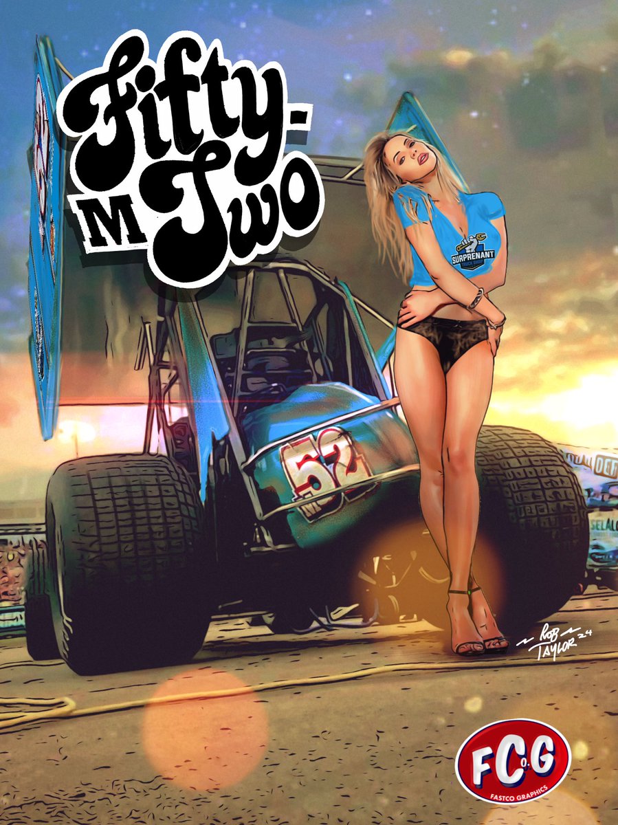 Also I repainted the blue sprint car last month for <a href="/STS_Truck/">Marc Surprenant</a> so until it’s together this pic I did in March
will have to do 🇨🇦👍🏁😃