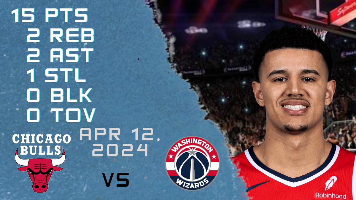 NBAPlayersHigh's tweet photo. Johnny Davis Stats for nba regular season game vs BULLS  - 12-04-2024 https://t.co/oJyXWv6OHK

#JohnnyDavis #Johnny #Davis #nba #nbastats #nbahighlights #basketball #washington #wizards #wizards #washingtonwizards #Johnnystats #Davisstats https://t.co/P3Ub8nRhIO