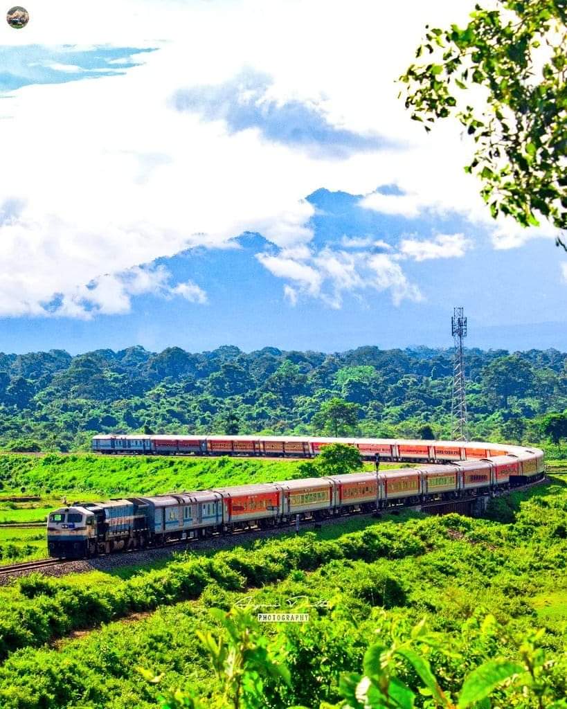 Good morning - This beautiful curve in the rail line through the spectacular green landscape at Dooars in North Bengal - near Nagrakata station in the jurisdiction of Alipurduar Division of North East Frontier Railway.