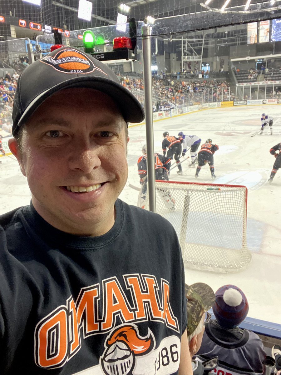 Ice seats behind the goal on Fan Appreciation night at the @omahalancers! The Heat was on tonight! ⚔️🔥 Lancers win 5-1! 🧡🖤 Congratulations on the 23-24! This year was awesome! Look forward to 24-25! #OmahaExperience! #omahalancers #omahahockey #homaha #omahafun #omahaweekend