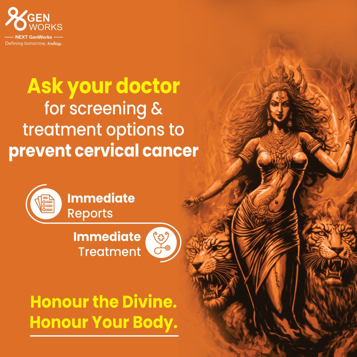 Prioritise your health and schedule a screening appointment. Our proactive approach can make a significant difference in maintaining a healthy future.
learn more: hubs.li/Q02sM8sY0
#GenWorks #GenWorksHealth #HappyChaitraNavratri #ChaitraNavratri #NavratriJoy