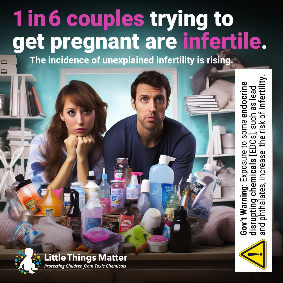 Ravitsky and Kimmin report that about 1 in 6 couples trying to get pregnant are infertile. Exposure to some EDCs, such as lead and phthalates, increase the risk for infertility. 

Read study here: bit.ly/3Pnb49d  
Check out our EDC page: bit.ly/3ThfNJw  

#EDC