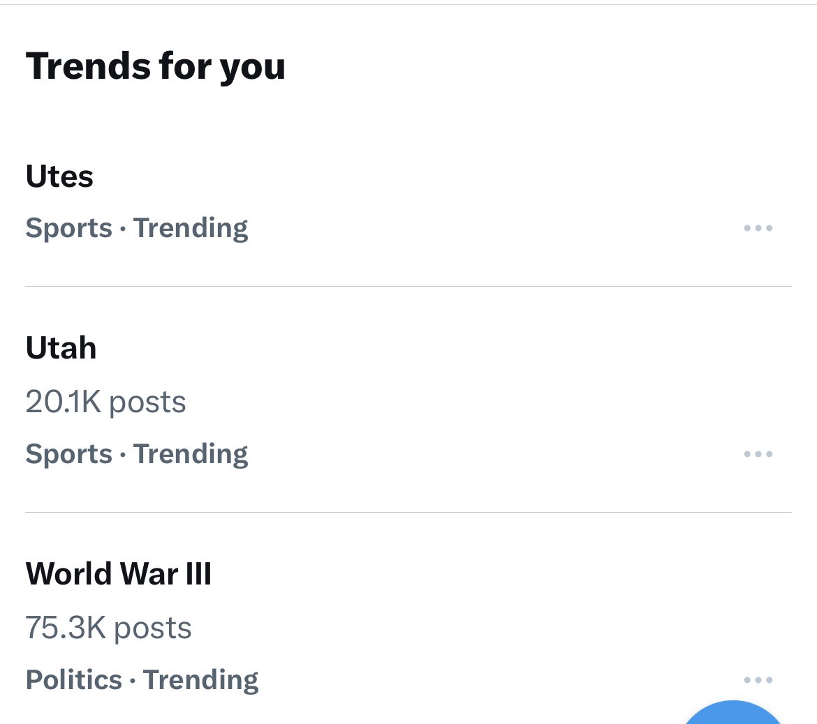 I knew it would take WWIII for the Utes to trend on twitter…