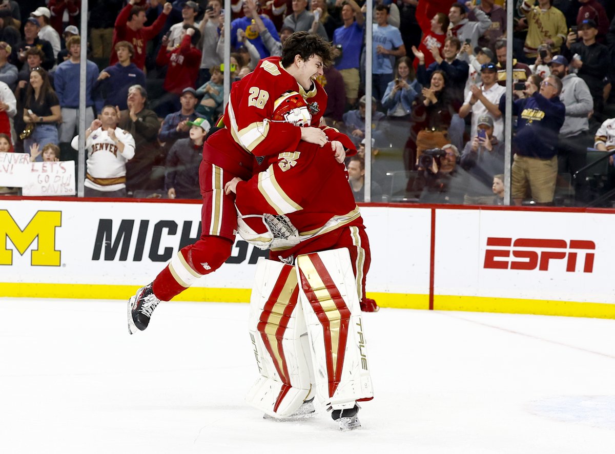 RECAP: Denver Stifles Boston College for Record 10th NCAA Title | Davis Earns Tourney MVP Honors with 35-Save Shutout 🔗: bit.ly/4awwBFS 📸 by @MattDewkett