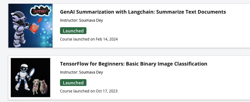It's inspiring to witness the growing interest in my two guided projects launched on @coursera in last six months! 

As a true advocate of online education, I took immense pleasure in giving back to the community with my limited knowledge on #ai 

#onlineducation #GenerativeAI