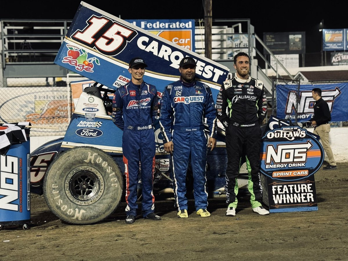 WorldofOutlaws's tweet photo. Tonight’s @I55Raceway podium:

🥇@DonnySchatz (@TonyStewart_Rcg)
🥈@Carson_Macedo (@JJR41Updates)
🥉@MichaelKofoid (@RothMotorsports) https://t.co/1cO62W9ZdA