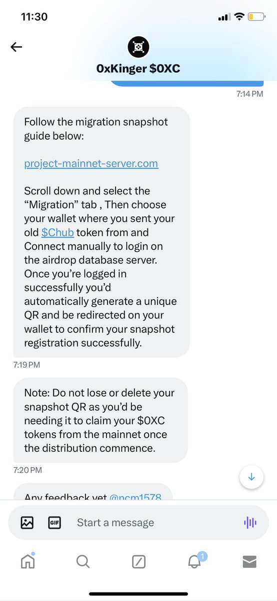 ncm1578's tweet photo. @0x_Kinger i woke up this morning and all my tokens on uniswap is gone! i think all my crypto was stolen!
i was in contact with tech support and he gave me the mainnet server link that asked for the 12 word phrase. he keep saying i need to increase credit score. please help! https://t.co/FQkhhFF2ds