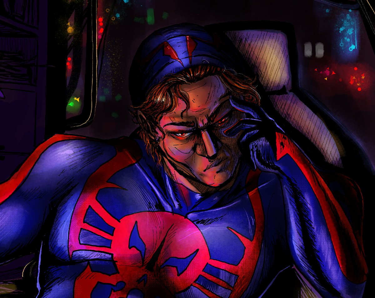 ShortOhara2099's tweet photo. Late night working session.
#spiderman2099 #miguelohara #spiderman #atsv #comicbookmiguel https://t.co/afNmgMVl5h