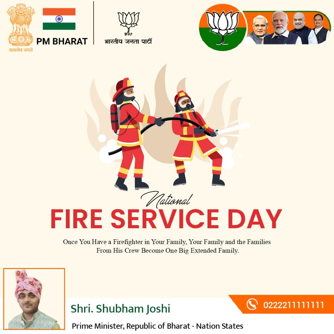 shubzjoshi's tweet image. Saluting the brave firefighters who put their lives on the line every day to keep us safe. Thank you for your courage, dedication, and sacrifice. Happy National Fire Service Day! 🚒🔥 #FireServiceDay #Gratitude