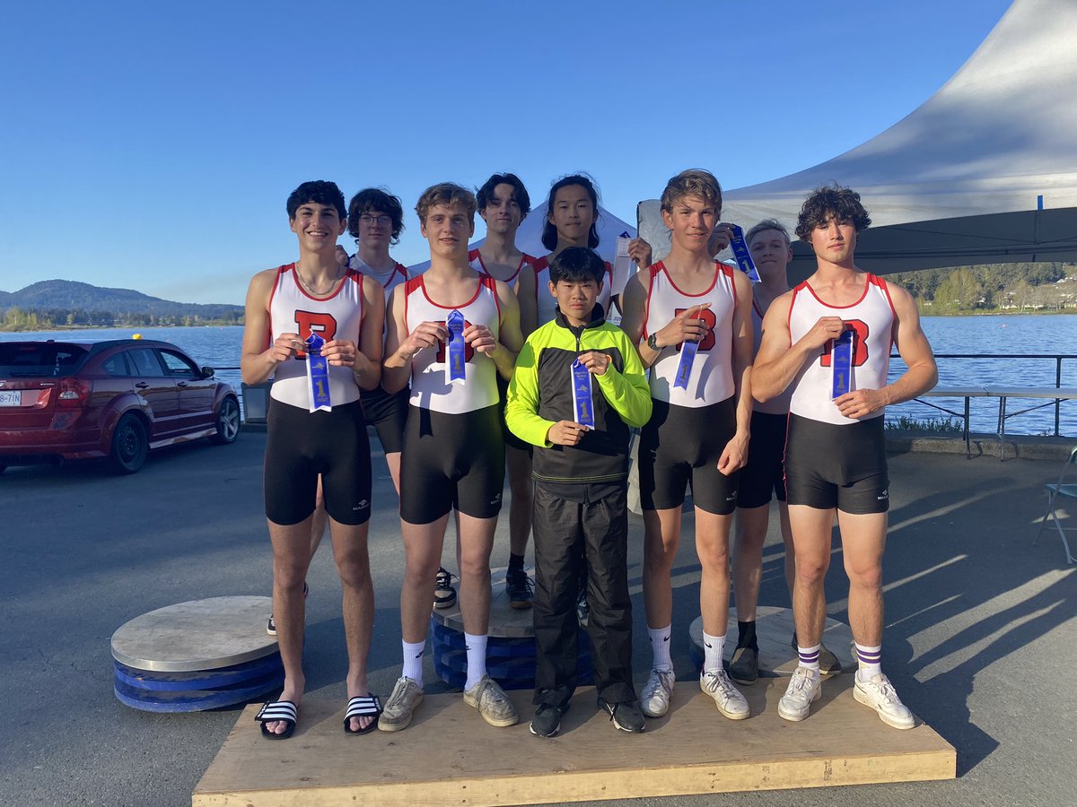 We started off the day with our U19 Men’s Novice 4x+ winning gold. We end off the first day of the @mbrcrowing Maple Bay Regatta with our U19 Men’s Nov 8+ winning first place in their event. Day 2 will include all finals tomorrow. <a href="/BrentwoodSports/">Brentwood Athletics</a> <a href="/BrentwoodNews/">Brentwood College School</a>