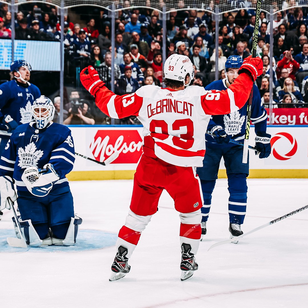 DetroitRedWings's tweet photo. "We need to show up and have our foot on the gas. That’s been the attitude.”
