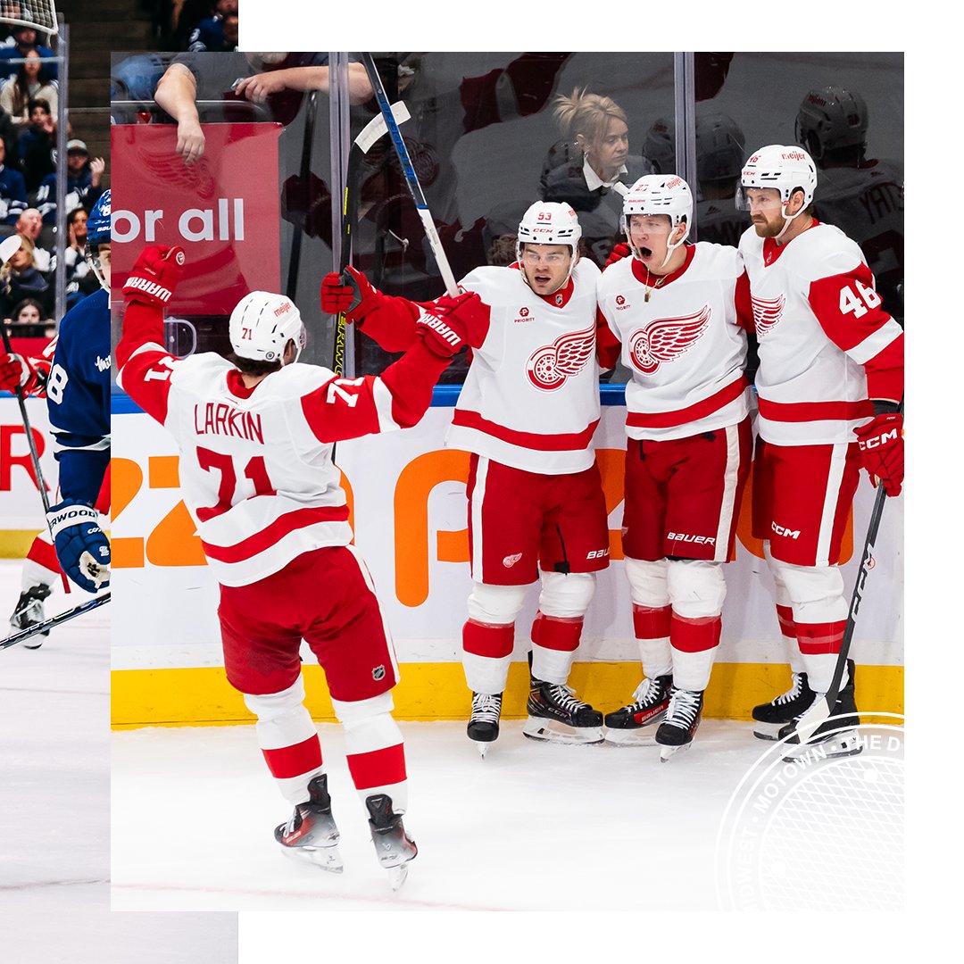 DetroitRedWings's tweet photo. "We need to show up and have our foot on the gas. That’s been the attitude.”