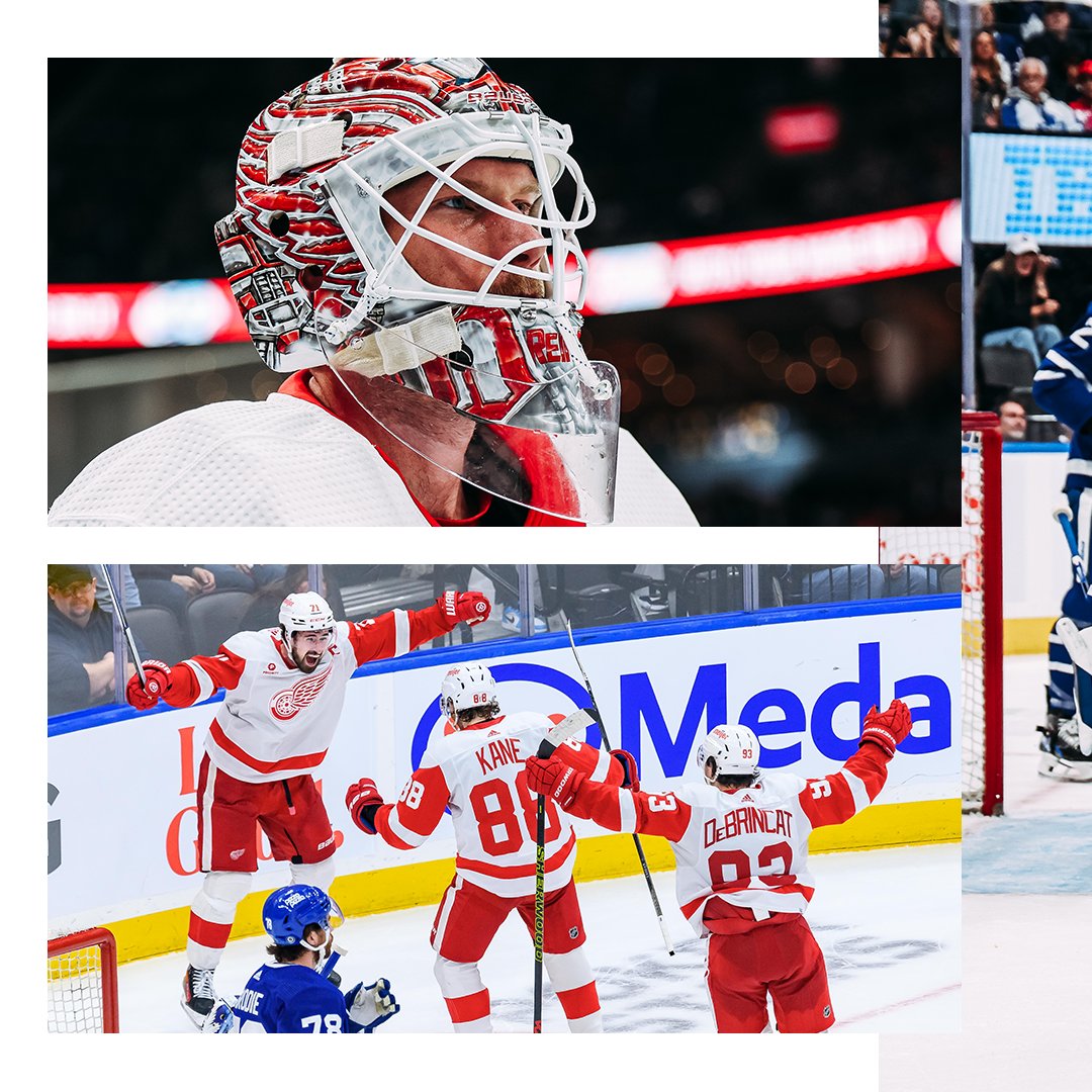 DetroitRedWings's tweet photo. "We need to show up and have our foot on the gas. That’s been the attitude.”