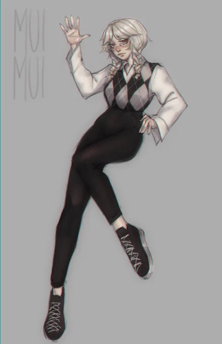 Colored sketch for @/ChillyKey12! Thank you so much for working with me :з #muiillust 