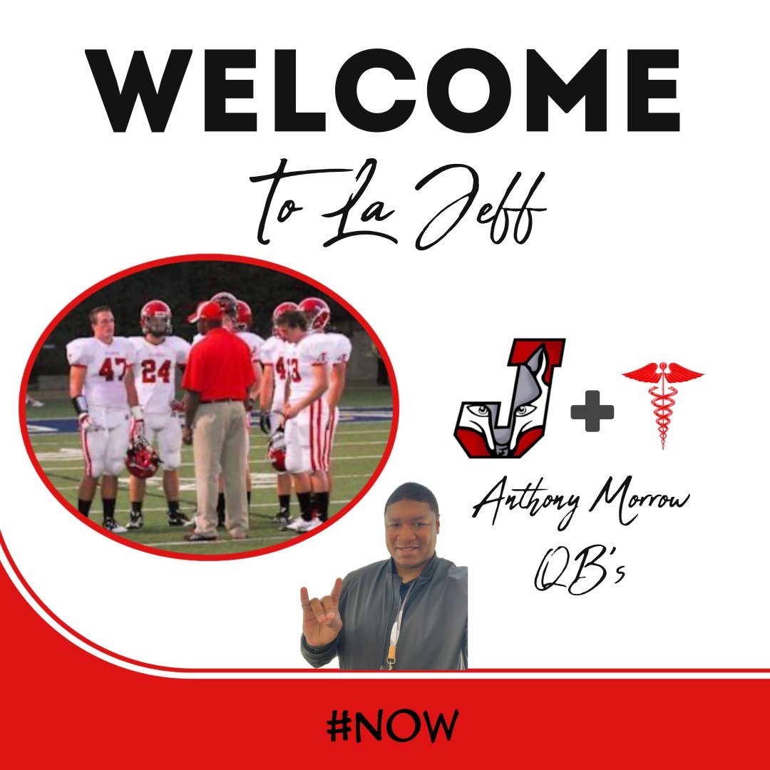 We would like to welcome Coach Anthony Morrow to La Jeff. He brings great knowledge and experience as a former Coach and UTEP athlete. @viva_lajeff