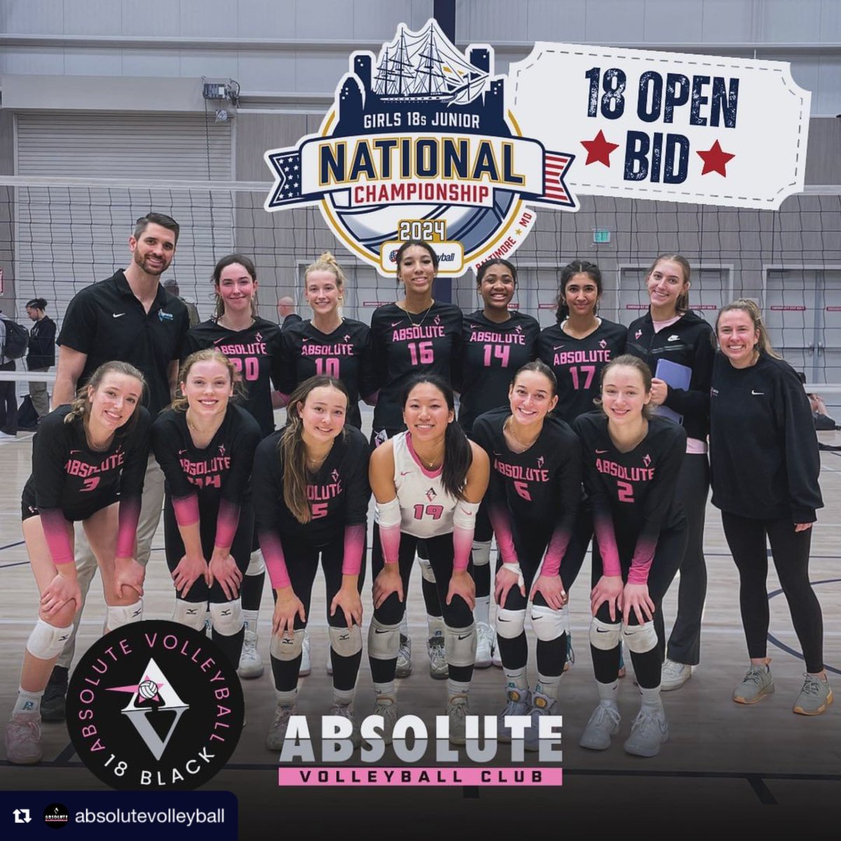 It’s official! What a great way to end my club volleyball career! Let’s Gooooo AVC 🩷🖤🩷🖤 #thankful #alanavillela