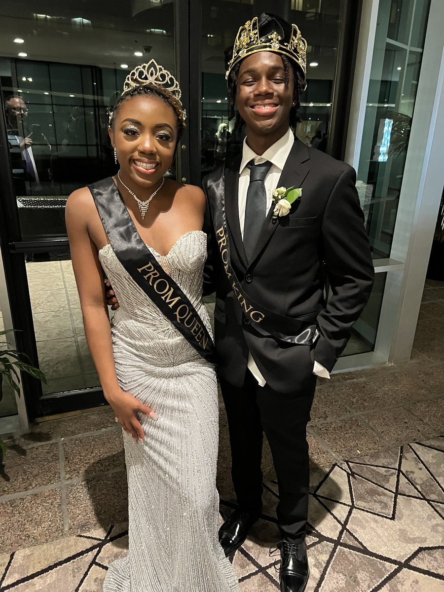 Congratulations to the 2024 Travis Prom Queen and King: Goldyn H. and Namdee C.!!!
