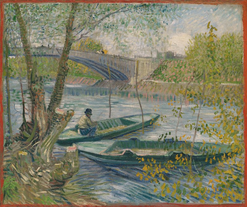 #VanGogh of the Day: Fishing in Spring, the Pont de Clichy (Asnières), 1887. Oil on canvas, 50.5 × 60 cm. The Art Institute of Chicago. @artinstitutechi