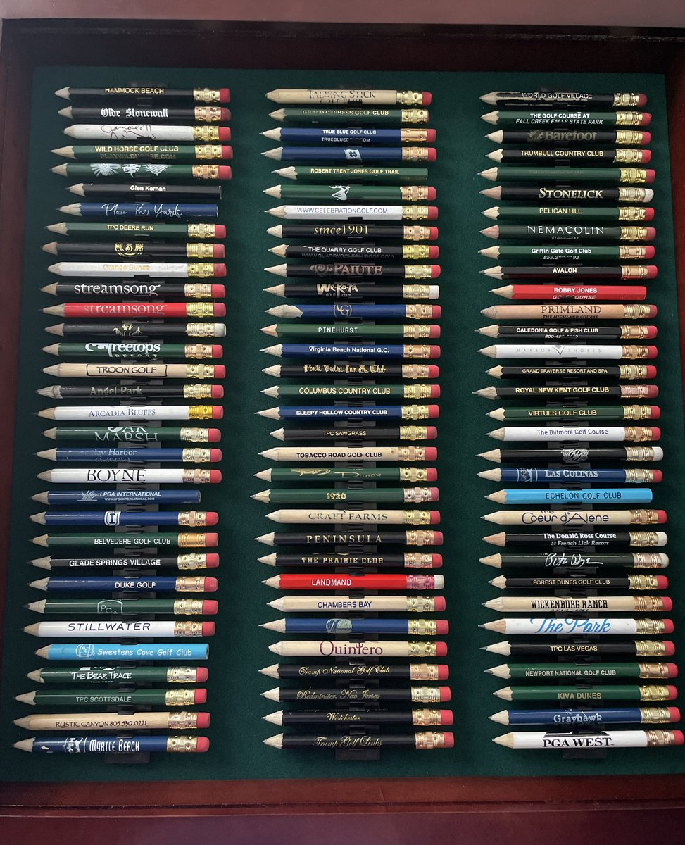 Do you collect anything from the golf courses you play? I always keep the pencil and scorecard.