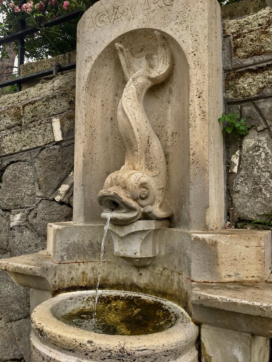 Una simpatica fontana romana dei delfini... Il Roseto 🌹 Comunale di #Roma #Rome