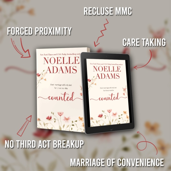 I highly recommend this book to readers who are looking for a touching love story that will make them think about what really matters in life. Counted by @NoelleAdams3 #contemporaryromance #marriageofconvenience @WildfireMarket1 #bookreview at loom.ly/VQ6Eo4k