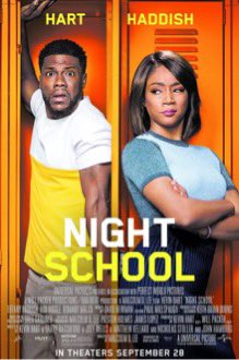 ttowndoc's tweet image. #BunkerVision Saturday Night Movie was #NightSchool, a 2018 comedy starring @KevinHart4real Tiffany Haddish and #RobRiggle.  The story follows a group of adults who set out to earn their GEDs and comedy mayhem ensues! It grossed over $103 million on a $29 million budget!