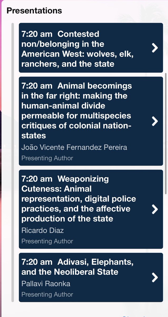 YaminiNarayanan's tweet photo. Aloha #AAG2024!! Super excited for our inspired sessions on Animal-State Relations I-III, probing how animals subvert, resist, surrender to state(s) w/ @WolfieProf @amitkaushiktw @hanthropocene @WhoIsFeral &amp; others

Hit the ground running 🏃‍♀️w/ us 7.20 AM, 16 April 🤩🦔🐁🦜🐓🦬🦥 https://t.co/u27ll0w63l