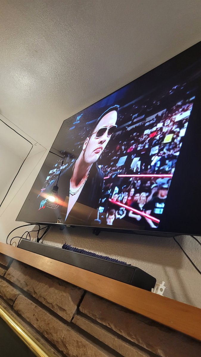 Crows_b4Hoes's tweet photo. I told my daughters that when I was their age, I had a framed picture of @TheRock from a newspaper. Needless to say I'm being judged mercilessly 🥹 https://t.co/9H2OAMs1eG