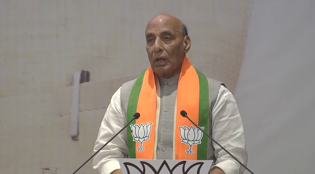 I am glad and satisfied that under the leadership of Modi Ji, we have fulfilled every promise made to the countrymen. Be it the Sankalp Patra of 2014 or the Ghoshna Patra of 2019, under the splendid leadership of Modi Ji, we have fulfilled every Sankalp! - Shri @rajnathsingh…