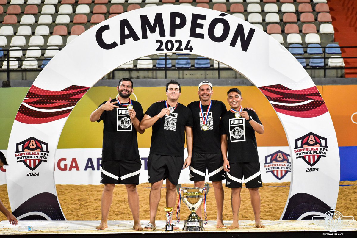 LibertadPlaya's tweet photo. EL GUMA YA SALIÓ CAMPEÓN🎶🔥👣🏁 

#VAMOSGUMA
#LibertadPlaya
#SuperLigaAPF
#APFFútbolPlaya https://t.co/ZD4v6dJ215