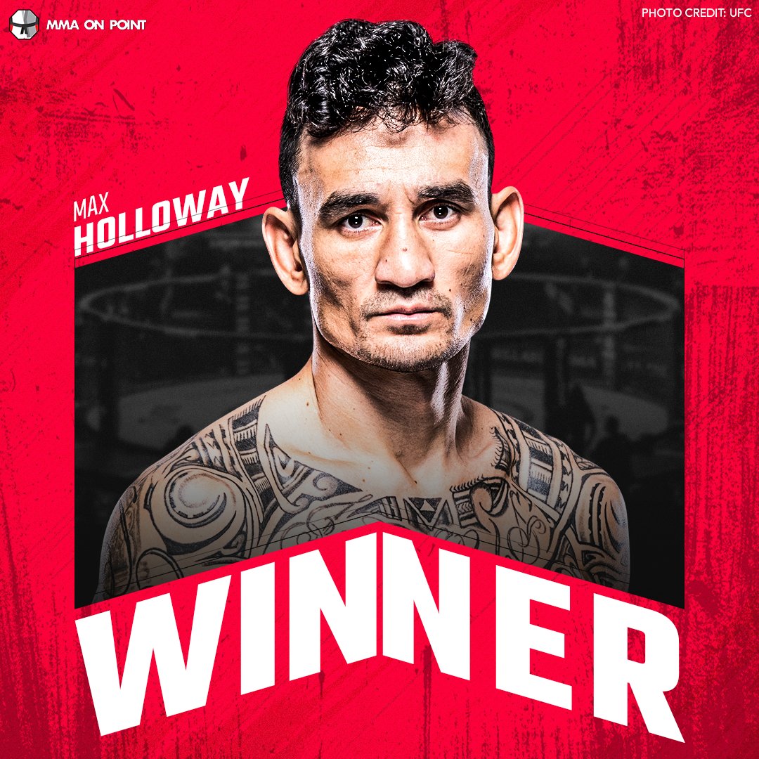 mmaonpoint's tweet photo. Take a bow Max Holloway! Dare to be great people! Dare to be great! #UFC300 https://t.co/jTQ5WTIQmX