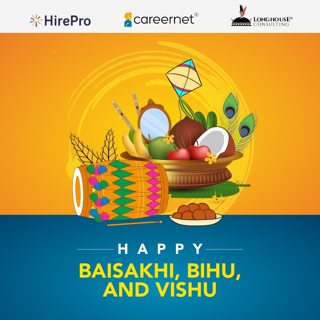 Happy Baisakhi, Bihu, Vishu! May these festivals usher in a year of happiness and success! 🎉🌟🌾
#FestivalSeason  #Celebrations