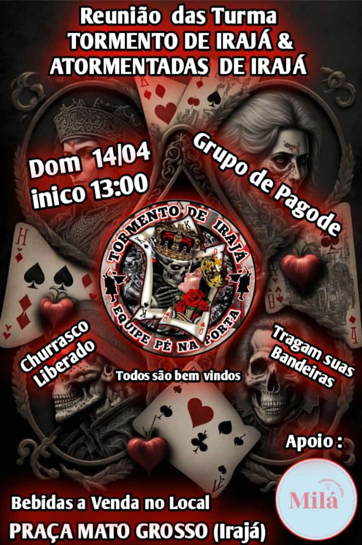 OS TRABALHOS NÃO PARAM! 

É HOJE REUNIÃO DO T 🎭🏴