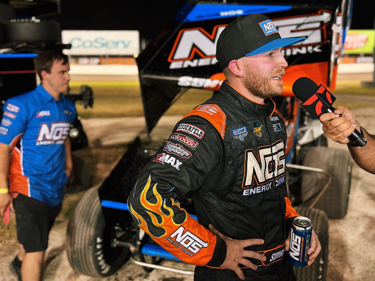 .@TyCourtney7BC’s hot streak continues. 🔥 After leading 14 laps, “Sunshine” ultimately finished P2 tonight at @TXMotorSpeedway. That’s four connective top-two finishes for the @ClausonMarshall, @NosEnergyDrink #7BC as they extend their @Kubota_USA High Limit Racing title lead!