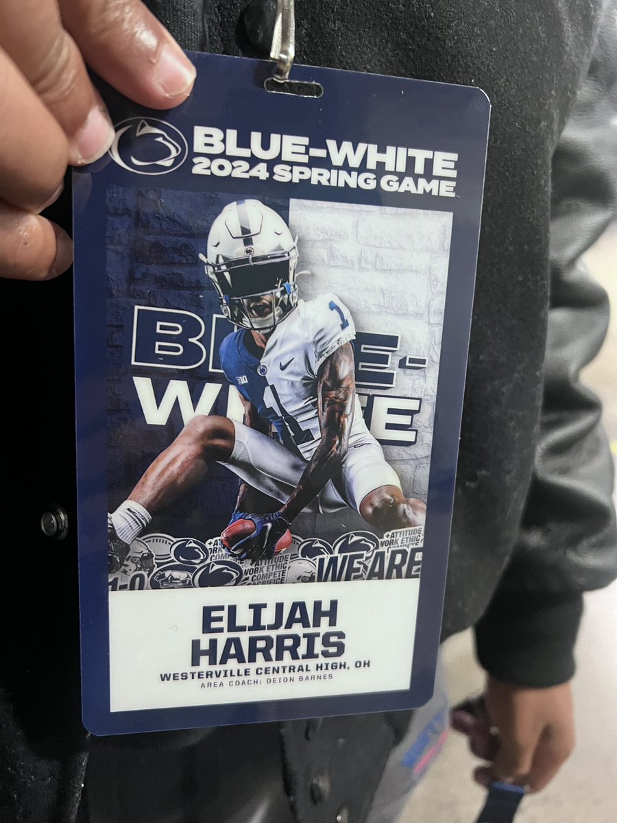 Great time at the Blue and White game! Really appreciate the invitation! Thank you @PennStateFball #weare @shadrich80 @coachmhagans @WCHS_Football