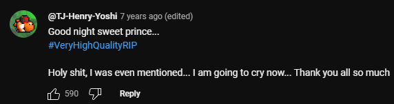 Cosmic199X's tweet photo. It was fun while it lasted. I'm gonna miss you SiIvaGunner. #HighQualityRIP https://t.co/R5goApAleG