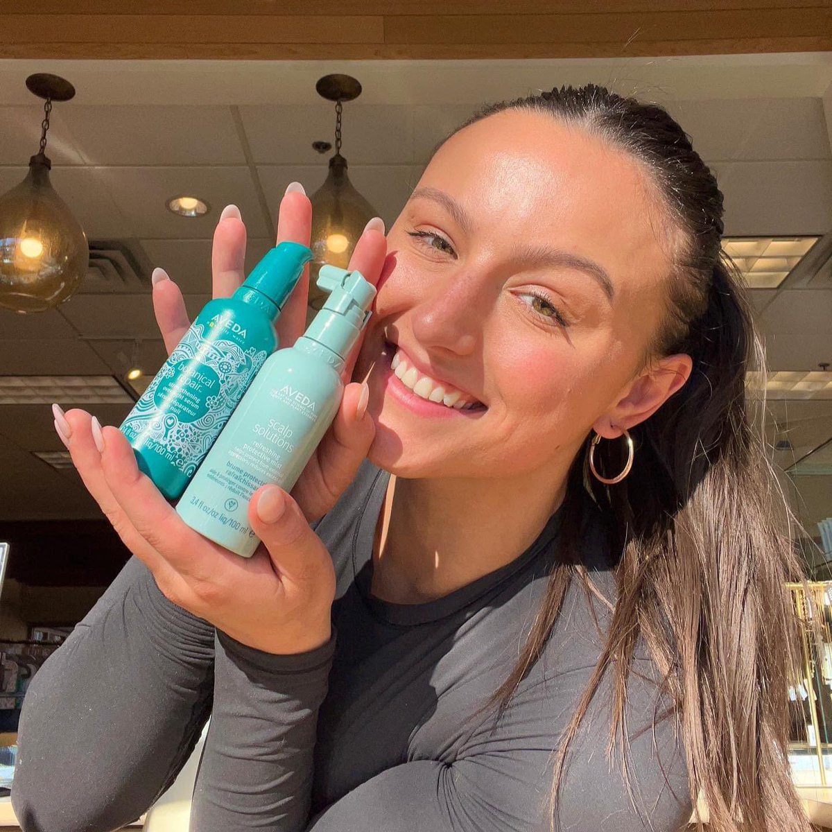 #AvedaArtist @lizataveda is joining us for #NoWashDay on April 22nd to save water for a great cause! 💚 Liz shared that she loves our Botanical Repair Strengthening Overnight Serum + Scalp Solutions Refreshing Protective Mist on her no wash days to help strengthen her hair and