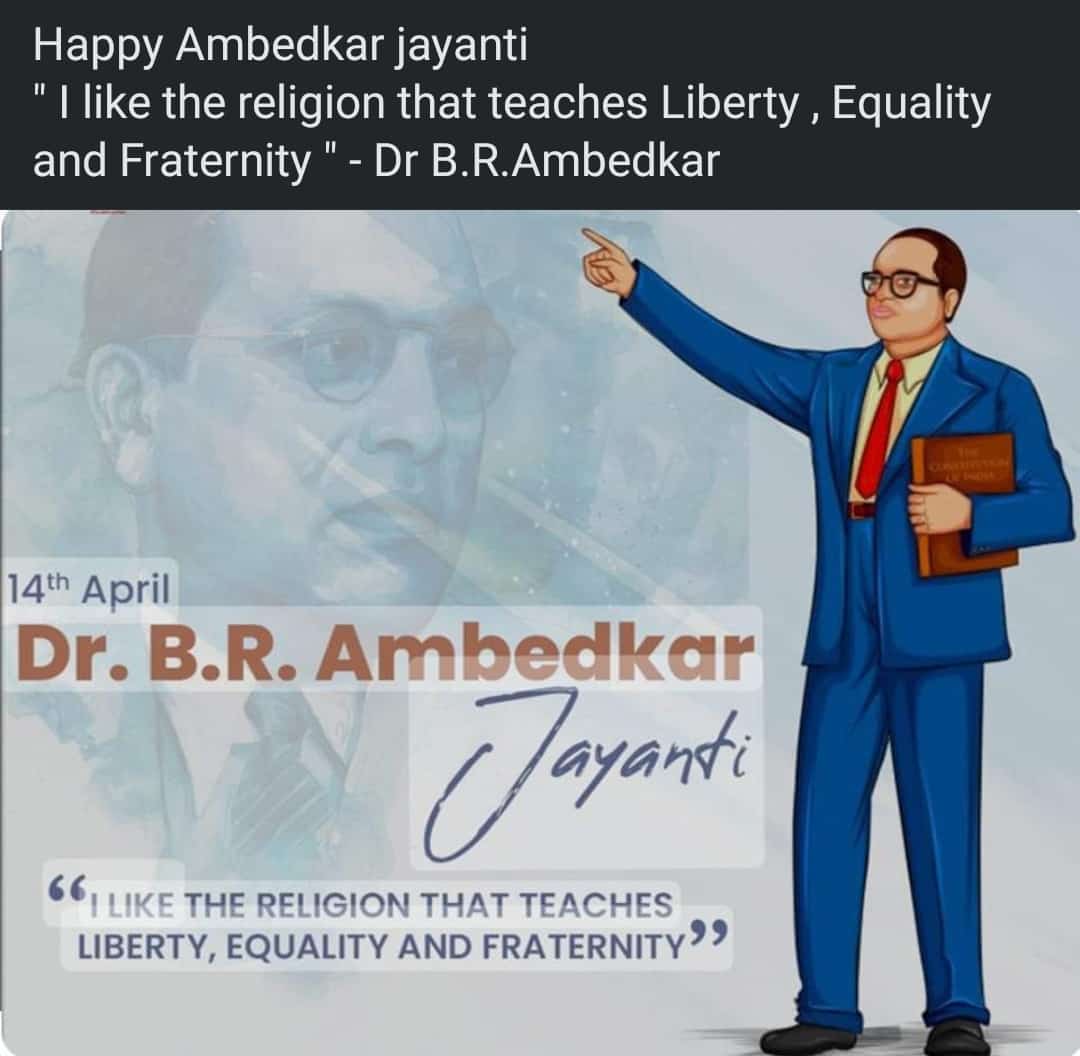 Inspiring quotes: Baba Saheb Bhim Rao Ambedkar Saheb. Celebrating Jayanti today 14th April. I measure the progress of a community by the degree of progress which women have achieved.