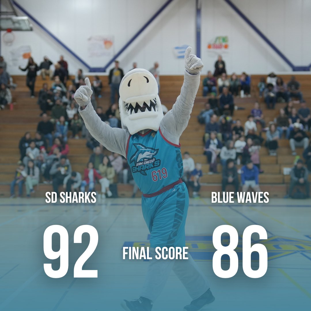 _SanDiegoSharks's tweet photo. Back on top with a win tonight🔥🦈 Ready to keep the momentum going at tomorrow's home game!

#sharkswin #sdsharks #sharksbasketball #tblleague #sandiegosports https://t.co/hE5UFH4ayq