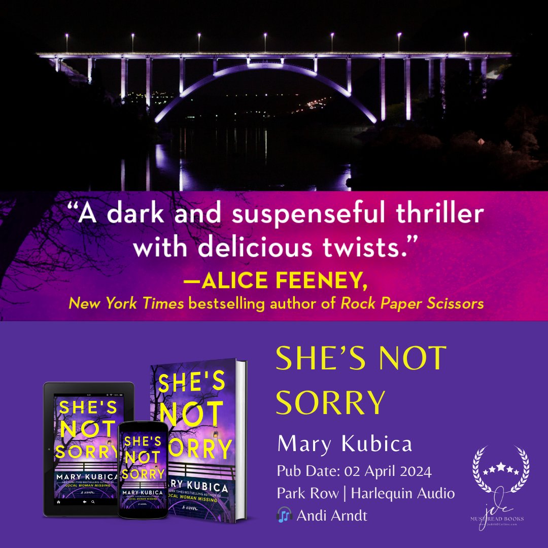 5 Stars 'Atmospheric, exhilarating, mind-bending, plot & character-driven thriller with multiple twists & turns, 2 storylines & unreliable characters will keep you on the edge of your seat until the final jaw-dropping, intense climax!' bit.ly/ShesNotSorryJDC @MaryKubica