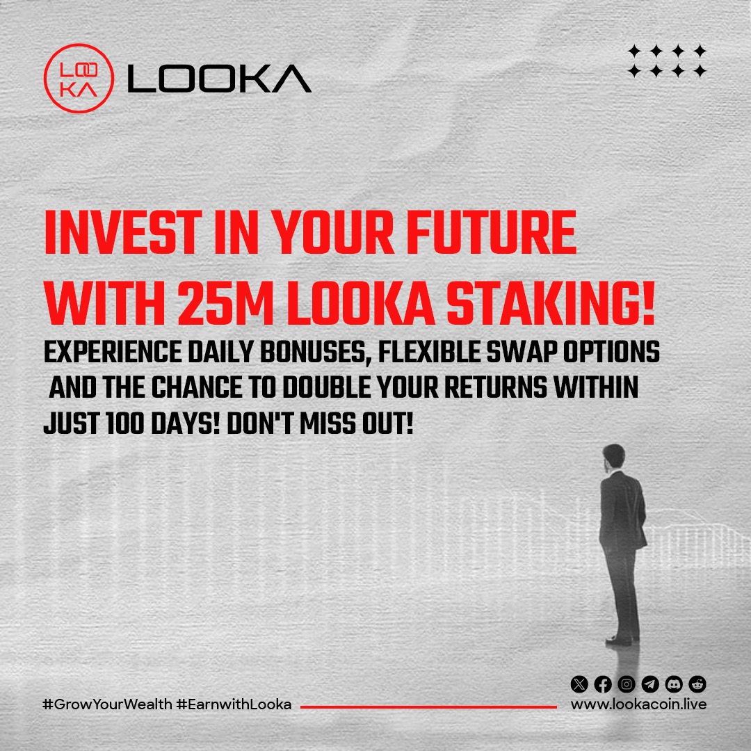 looka_live's tweet photo. Embark on a voyage to financial growth with Looka coins. Your venture begins with a promise of progress. Seize the moment, elevate your investment game!
#lookalegacy #lookacoin https://t.co/RGGDWem7mM